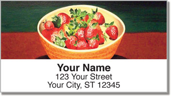 Strawberry Dish Address Labels