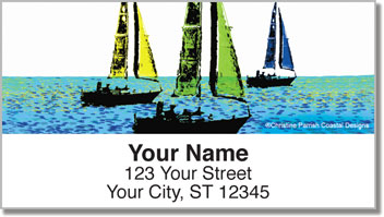 Sailboats Address Labels