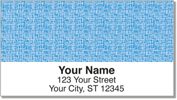 Blue Linen Address Labels