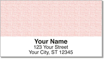 Pink Linen Address Labels