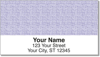 Purple Linen Address Labels