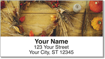 Autumn Wreath Address Labels