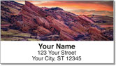 Colorado Red Rocks Address Labels