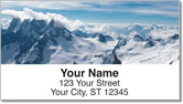 Snowcapped Mountain Address Labels
