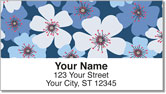 Blue Flower Address Labels