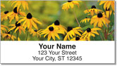Yellow Flower Address Labels