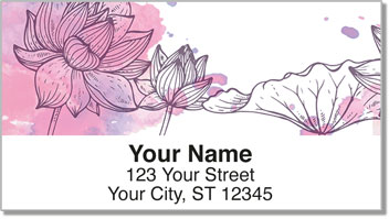 Water Lily Address Labels