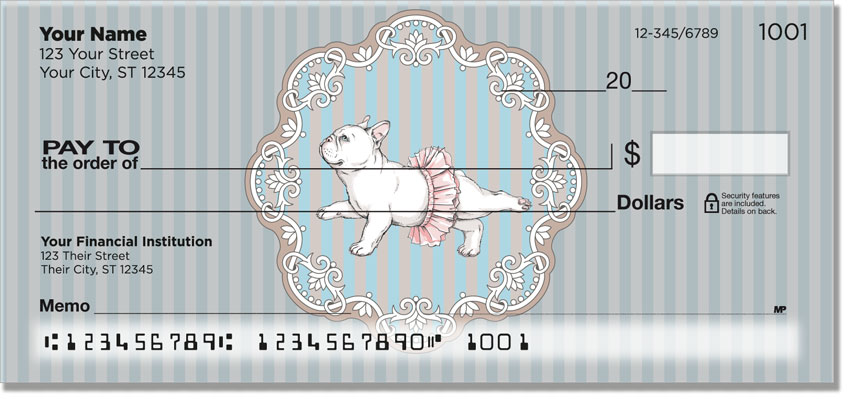Bulldog Pop Art Personal Checks