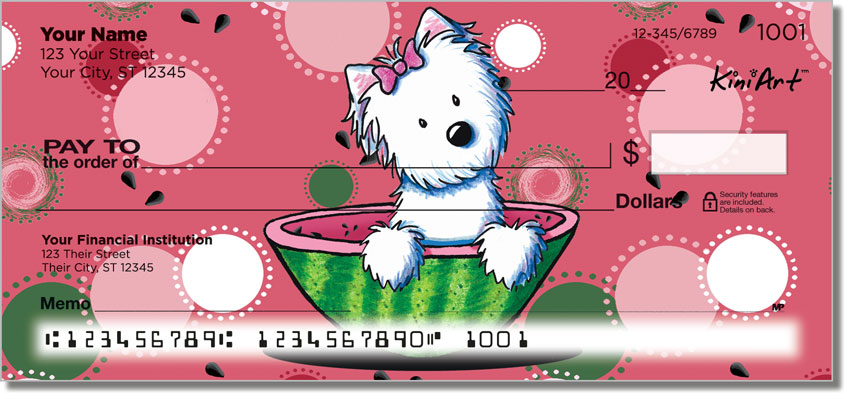 West Highland Terrier Food Series Personal Checks