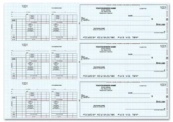 check stub and check